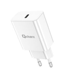 Qcharx Chronos Cargador 3A 1 Puerto Tipo C PD 20W Blanco